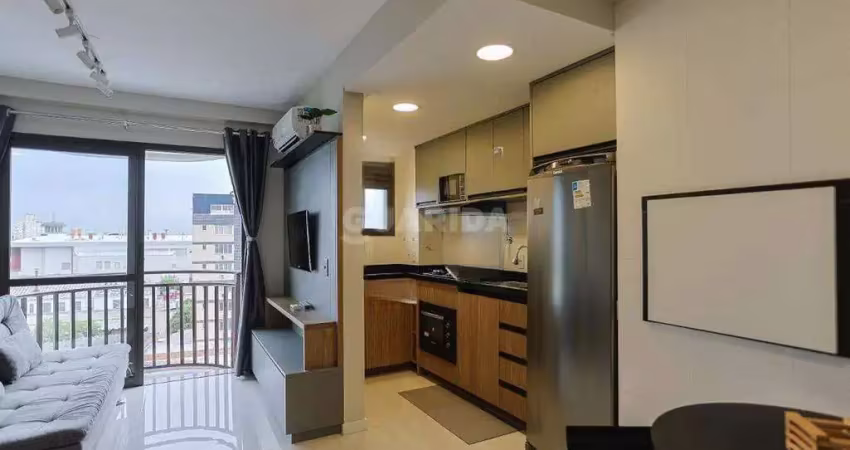 Apartamento mobiliado de 1 dormitório no bairro jardim botânico.