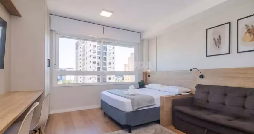 Studio/loft totalmente mobiliado ao lado da puc no bairro partenon!