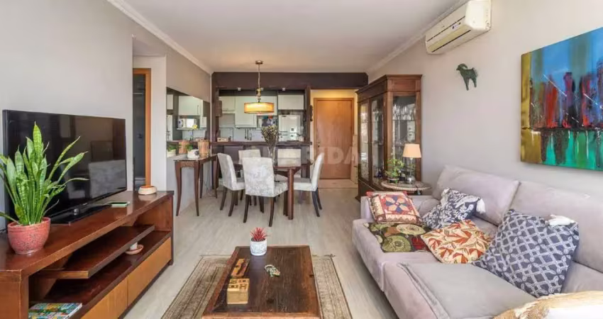 Apartamento mobiliado de 2 dormitórios, sendo 1 suíte, no bairro jardim do salso.