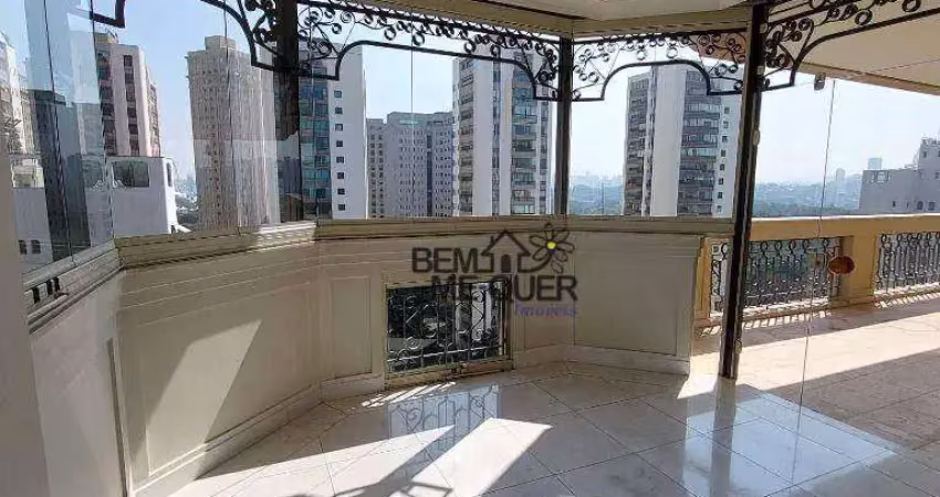 Apartamento com 4 dormitórios à venda, 398 m² por - alto de pinheiros - são paulo/sp