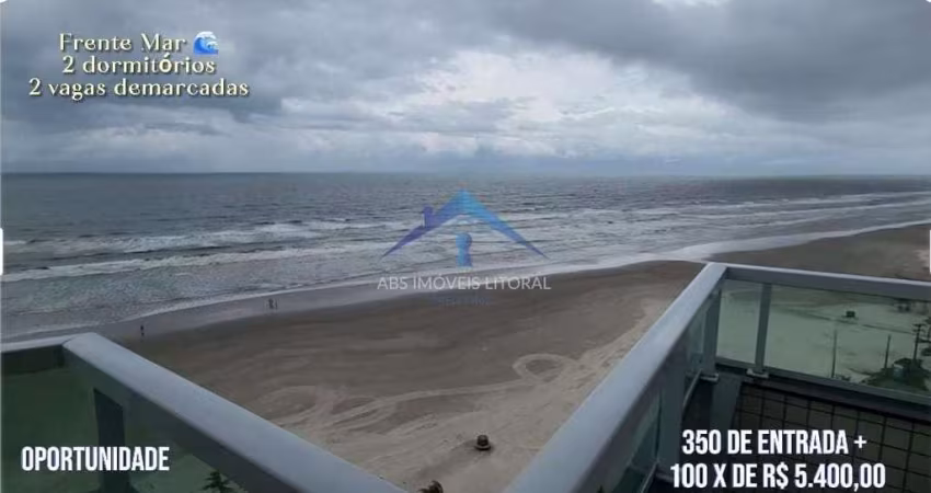 Entrada 350 mil + 100 x R$ 5.400,00 FRENTE MAR em Praia Grande