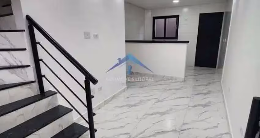 Sobrado de condomínio com 2 quartos, balneário maracanã, praia grande - r$ 329 mil, cod: 5343