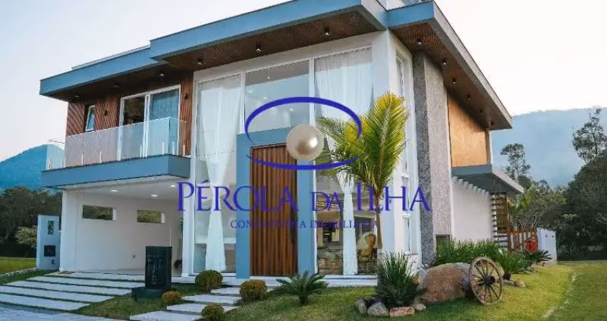 Casa de luxo em condomínio à venda em ratones, florianópolis-sc: 4 quartos, 4 suítes, 6 banheiros, 400m² de área.