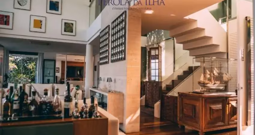 Luxuosa mansão em condomínio à venda em cacupé, florianópolis-sc: 6 quartos, 6 suítes, 3 salas, 9 banheiros, 8 vagas, 1.500m².