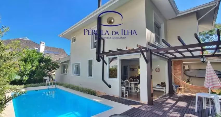 Casa em condomínio de luxo em cacupé - florianópolis-sc: 4 quartos, 3 suítes, 3 salas, 5 banheiros, 4 vagas, 330m².