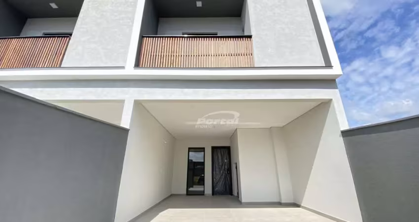 Sobrado com 2 suítes e 2 vagas de garagem, no bairro gaspar mirim em gaspar!