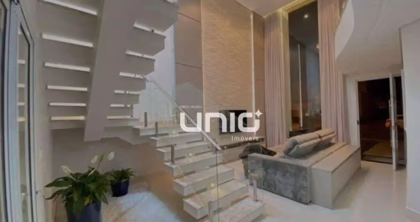 Sobrado a venda no condomínio park unimep taquaral - piracicaba/sp com 3 dormitórios (1ste c/closet) com 205m² de área construída