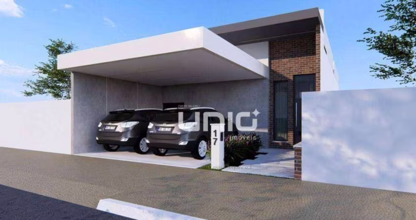 Casa Nova a venda no Condomínio Residencial Mônaco - Piracicaba/SP com 3 suítes
