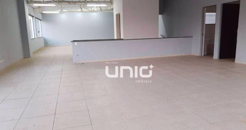 Salão para alugar, 387 m² por R$ 5.099,13/mês - Paulista - Piracicaba/SP