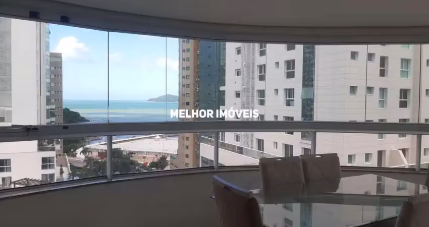 Locação anual, vista mar com 03 suítes e 2 vagas de garagem localizado no bairro pioneiros em balneário camboriú.