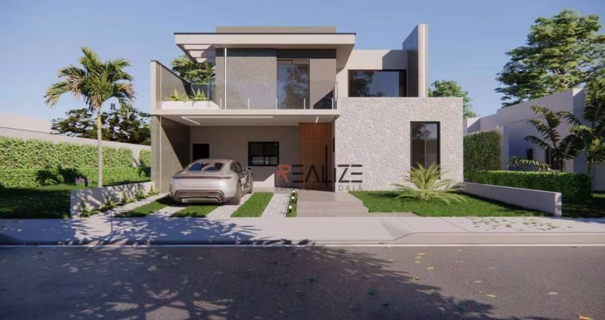 Sobrado moderno com 4 dormitórios e escritório à venda, 303 m² por R$ 3.300.000 - Condomínio Alto Padrão - Indaiatuba/SP