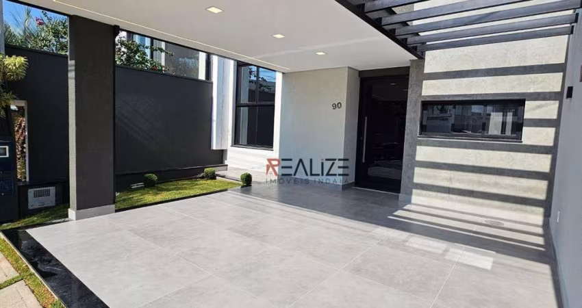 Casa nova e moderna com 3 dormitórios à venda, 104 m² por R$ 930.000 - Condomínio Montreal Residence - Indaiatuba/SP