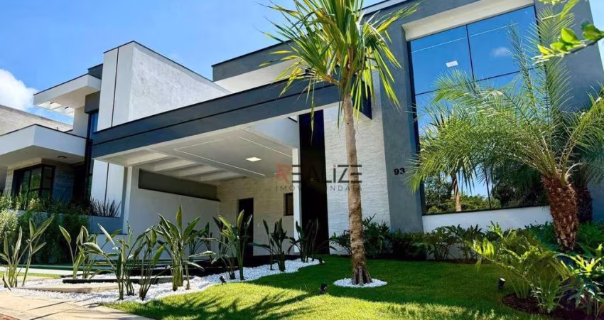 Casa térrea com 3 suítes e escritório à venda, 187 m² por R$ 1.790.000 - Condomínio London Park - Indaiatuba/SP