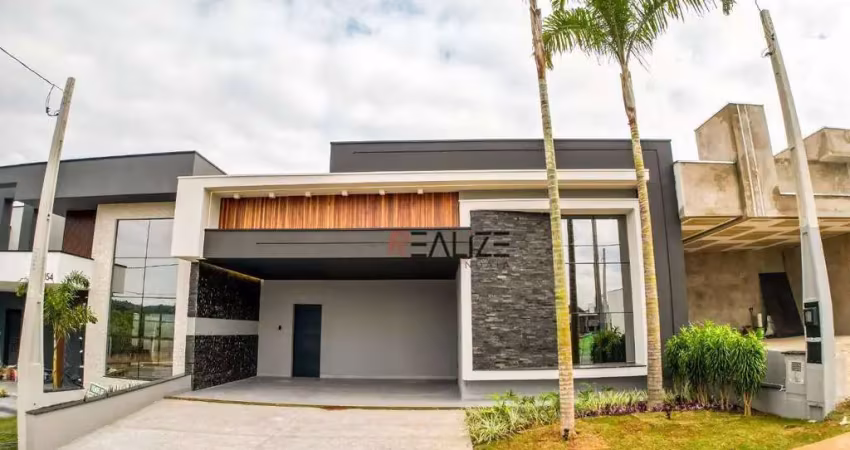 Modernidade e sofisticação casa térrea com escritório à venda, 210 m² por r$ 1.750.000 - condomínio fechado - indaiatuba/sp