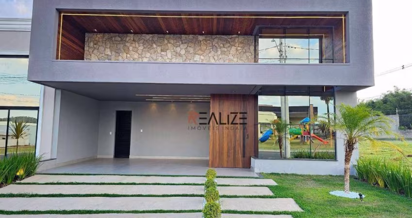 Casa moderna com 3 suítes e escritório à venda, por R$ 1.800.000 - Condomínio Fechado em Indaiatuba/SP