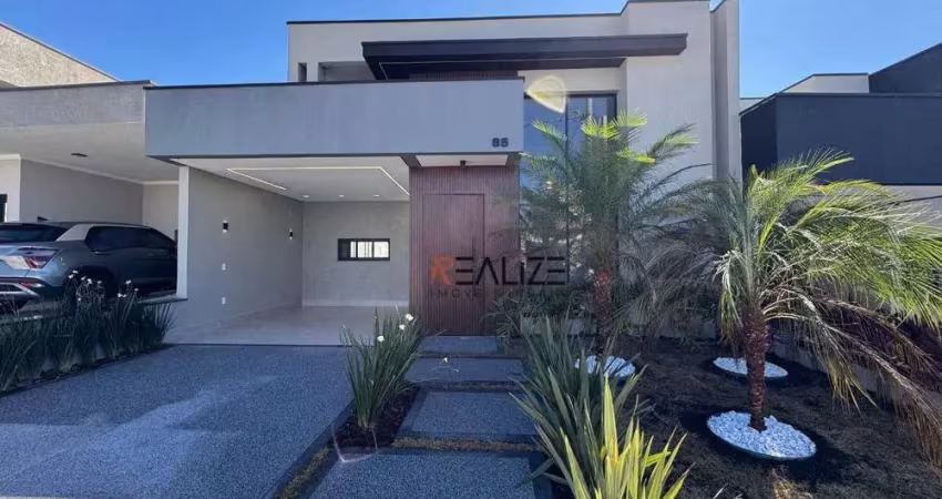 Casa nova completa de moveis planejados à venda, 143 m² por r$ 1.260.000 - condomínio mantova - indaiatuba/sp