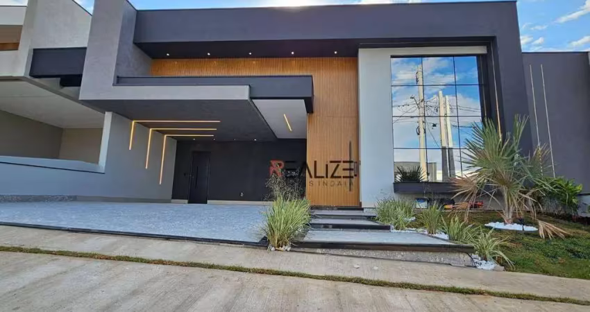 Casa térrea com 3 suíte e escritório à venda, 227 m² por r$ 1.820.000 - condomínio em indaiatuba/sp