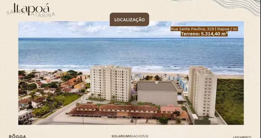 Apartamento solarium/rôgga itapoá, vista mar, 9º andar