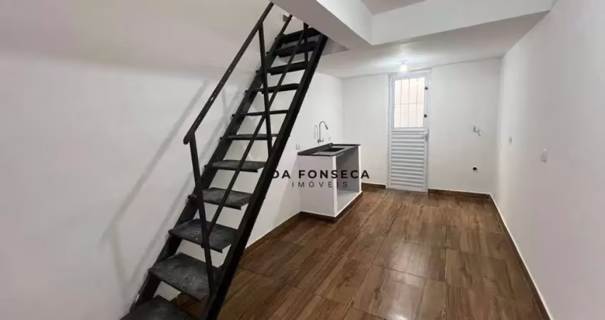 Kitnet com mezanino 1 dormitório para alugar, 25 m² por r$ 1.300/mês - rio pequeno - são paulo/sp