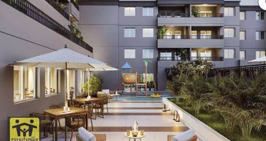 Apto de 36m² de 2 dorm e 1 wc.