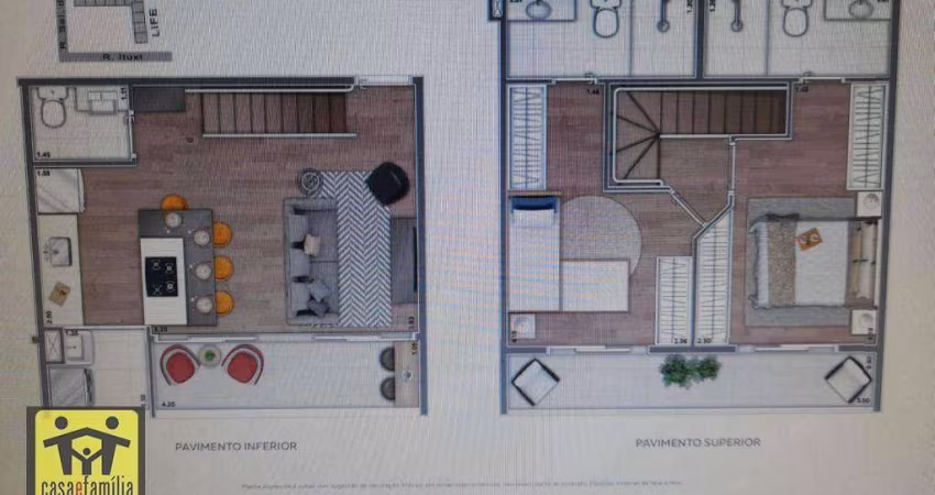 Apartamento Duplex novo  com 2 dormitórios à venda, 76 m² por R$ 801.700 - Saúde - São Paulo/SP