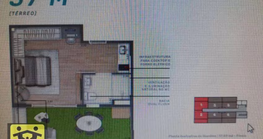 Apartamento garden em construção  com 1 dormitório à venda, 37 m² por r$ 351.900 - saúde - são paulo/sp