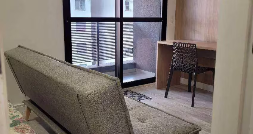 Studio mobiliado só 450m da estação ana rosa do metrô  com 1 dormitório à venda, 26 m² por r$ 580.000 - aclimação - são paulo/sp