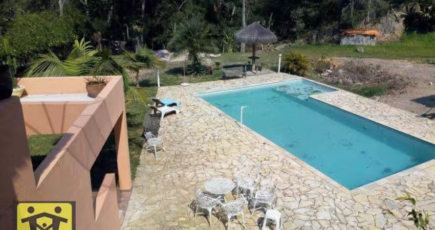 Chácara com 5 dormitórios à venda, 4600 m² por r$ 1.300.000 - portal das águas - ibiúna/sp