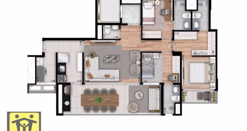 Apartamento com 3 dormitórios à venda, 112 m² por R$ 1.432.000,00 - Ipiranga - São Paulo/SP
