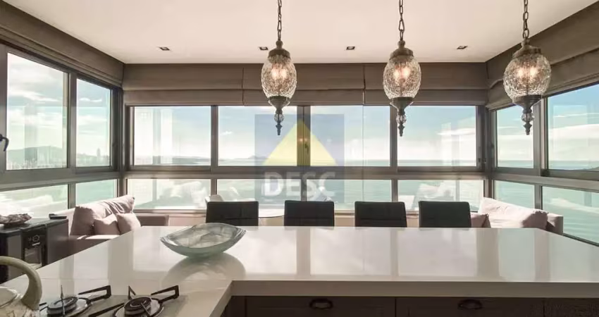 Apartamento mobiliado frente mar com 4 suítes para locação anual no ed. apogee em balneário camboriú