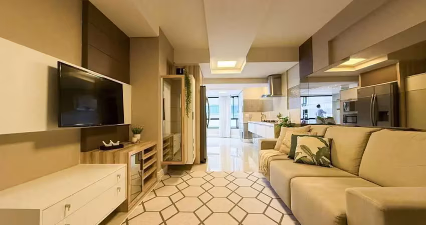 Apartamento quadra mar mobiliado e decorado à venda no ed. san andreas em balneário camboriú