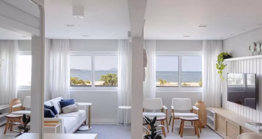 Apartamento mobiliado frente mar com anexo de studio à venda no ed. gisele na barra sul em balneário camboriú
