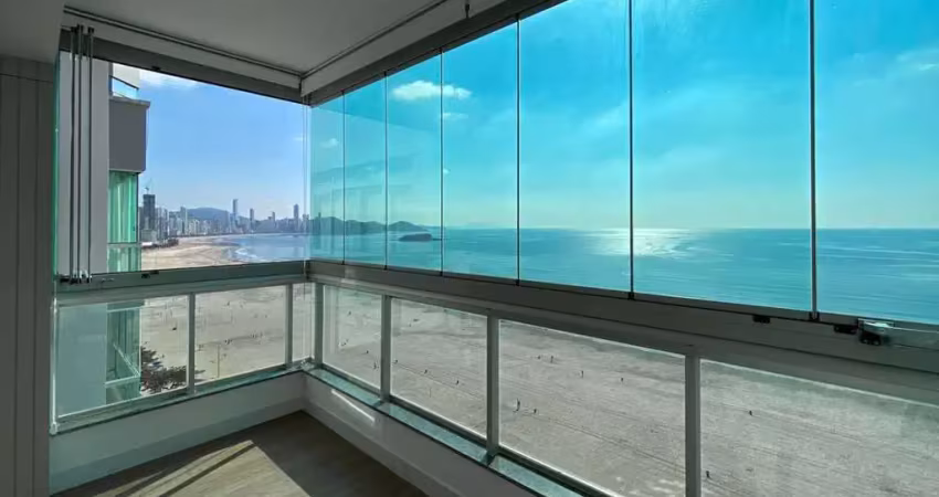 Apartamento frente mar mobiliado com duas suítes à venda no ed. guanabara em balneário camboriú