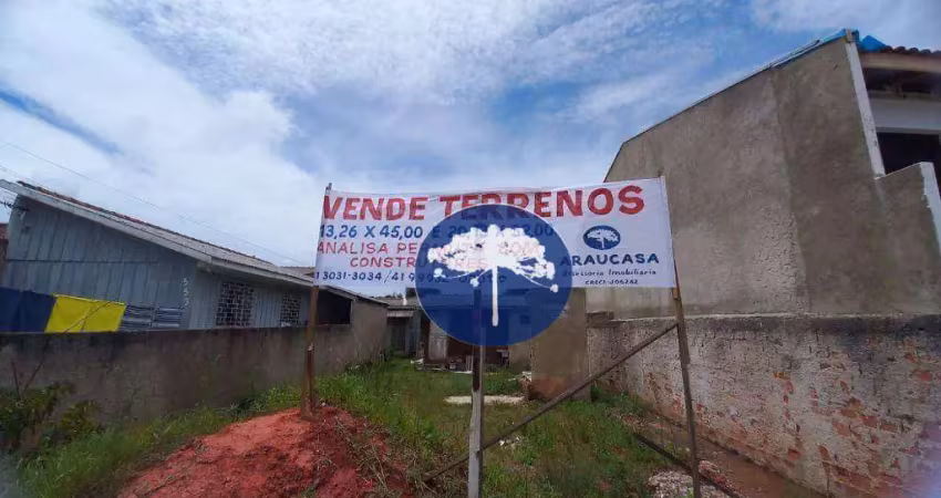 Terreno à venda na Rua Tocantins, Campina da Barra, Araucária