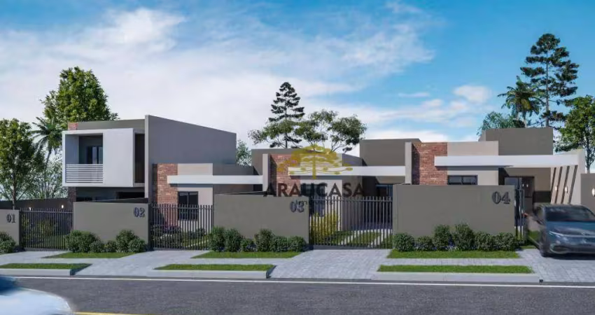Casa 3 dormitórios sendo 1 suite  à venda, 70 m² por r$ 480.000 - porto das laranjeiras - araucária/pr