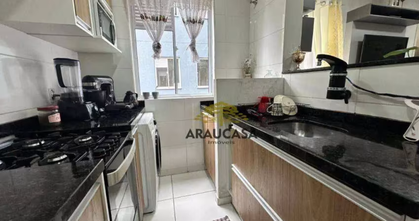 Apartamento com 2 dormitórios à venda, 44 m² por r$ 200.000,00 - costeira - araucária/pr