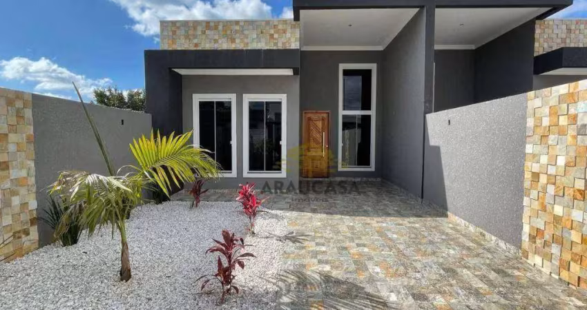 Casa 3 quartos sendo 1  suíte, 86 m²  r$ 590.000 - eucaliptos - fazenda rio grande/pr