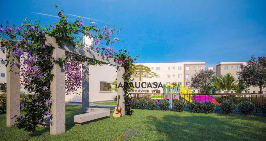 Apartamento com 2 dormitórios à venda, 44 m² por r$ 244.000,00 - tindiquera - araucária/pr