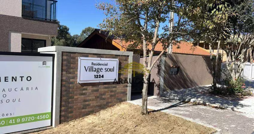 Residencial village soul - apto pne no centro de araucária, com sacada e suíte
