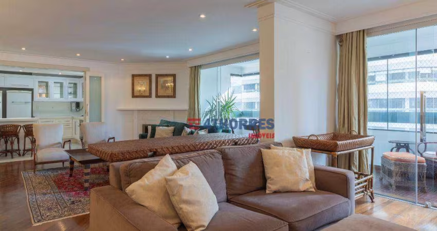 Apartamento com 4 dormitórios para alugar, 147 m² por R$ 17.022,58/mês - Moema - São Paulo/SP