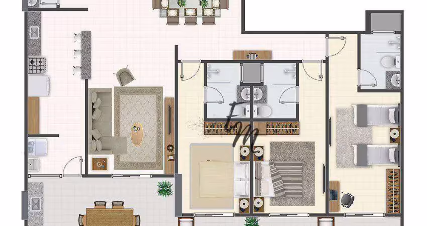 Apartamento com 3 dormitórios à venda, 118 m² por r$ 625.000,00 - aviação - praia grande/sp