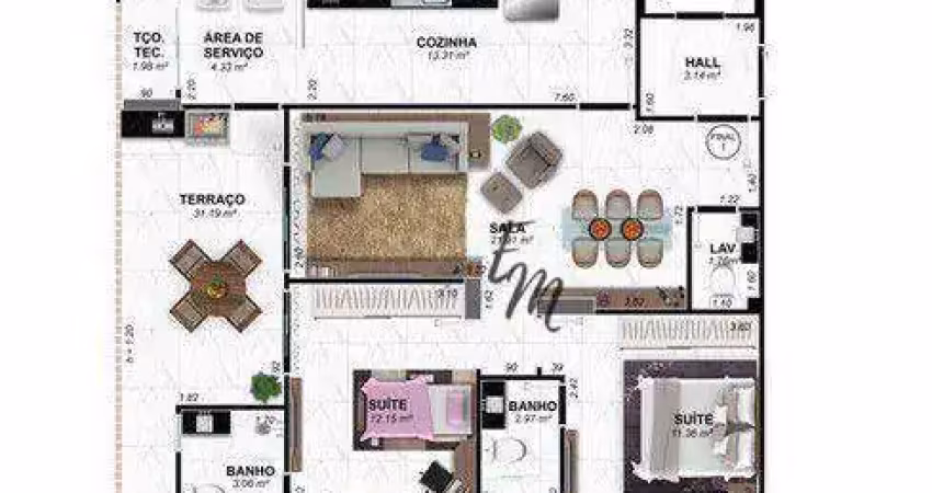 Apartamento com 2 dormitórios à venda, 119 m² por r$ 850.000,00 - caiçara - praia grande/sp