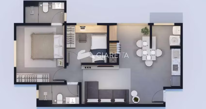 Apartamento à venda edifício don henrique, jardim tocantins, toledo - pr