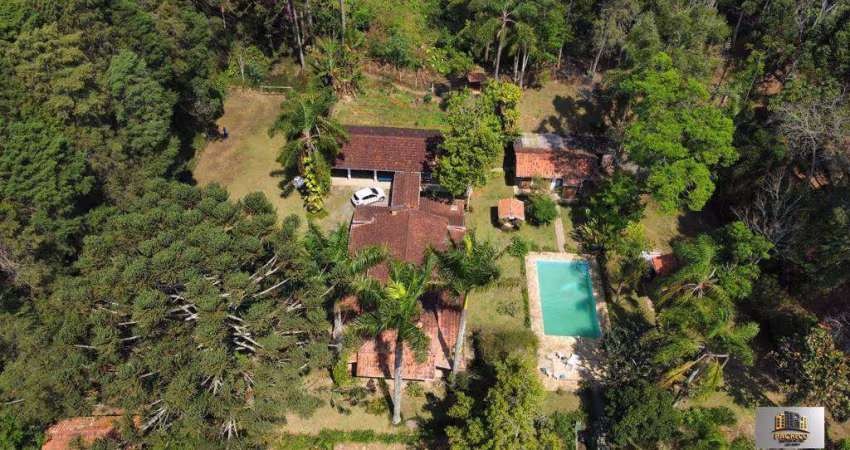 Sítio à Venda 128.000M2 Área, 2000m² Área Construída 02 Lagos, casa do Caseiro, Galpão, Piscina - Bairro Itatuba/ São Lourenço da Serra/SP.