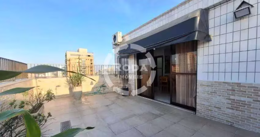 Cobertura Duplex com 2 quartos, vista livre no bairro da Aparecida em Santos