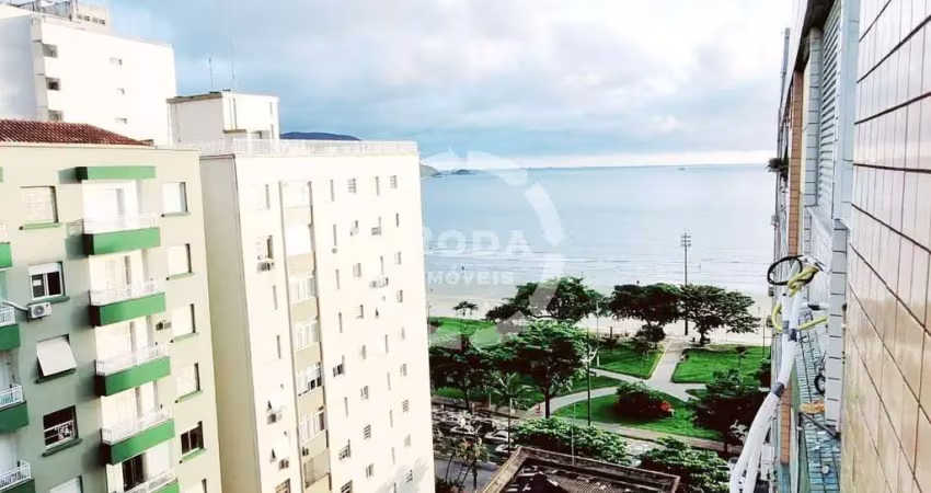 Apartamento reformado com vista para o mar no embaré – 1 dormitório, prédio frente mar