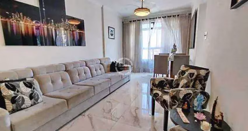 Apartamento à venda no embaré, santos | 2 dorms (1 suíte), dependência e cozinha reformada