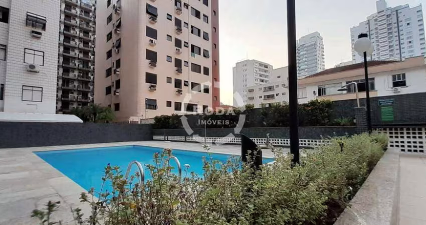 Apartamento 2 dormitórios totalmente mobiliado para alugar frente ao Mar em Santos