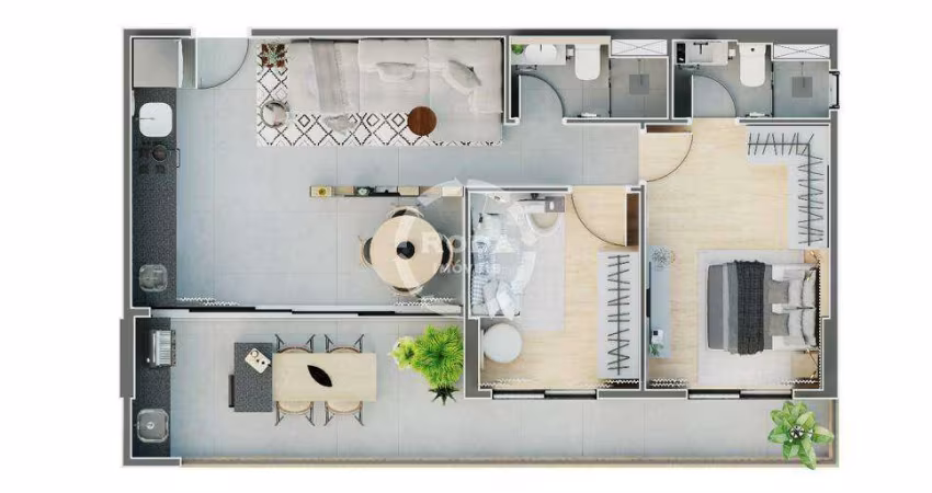 Apartamento à venda, 2 quartos, 1 suíte, 1 vaga, Ponta da Praia - Santos/SP