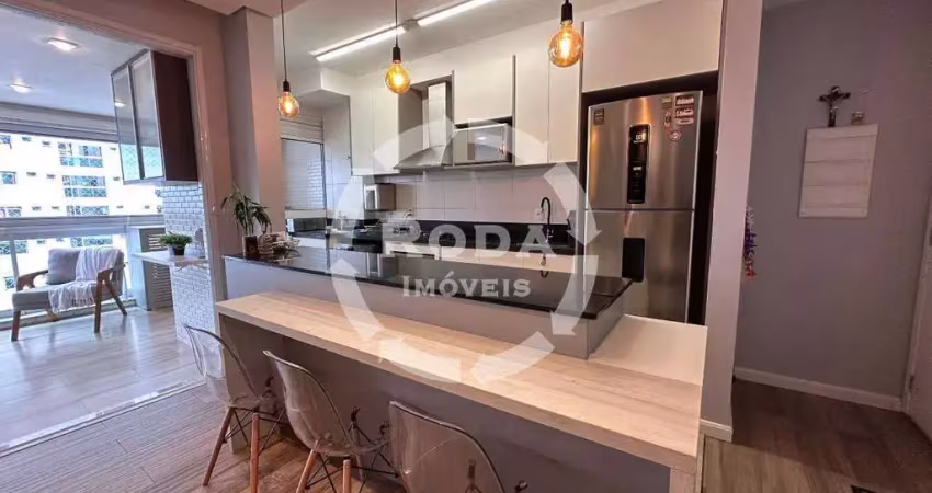Excelente Imóvel de 2 Dormitórios - Alto Padrão com 77 m² (PORTEIRA FECHADA) - Bairro Ponta da Praia em Santos-SP